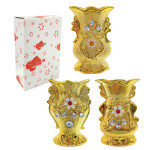 FLORERO DECORATIVO DORADO: