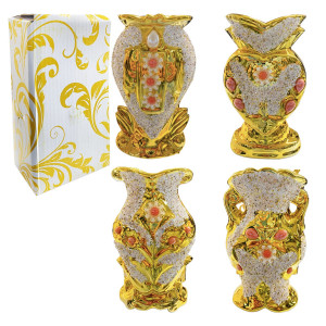 FLORERO DECORATIVO DORADO: