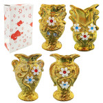 FLORERO DECORATIVO DORADO: