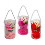 RAMO ROSA CON OSO EN ACETATO: