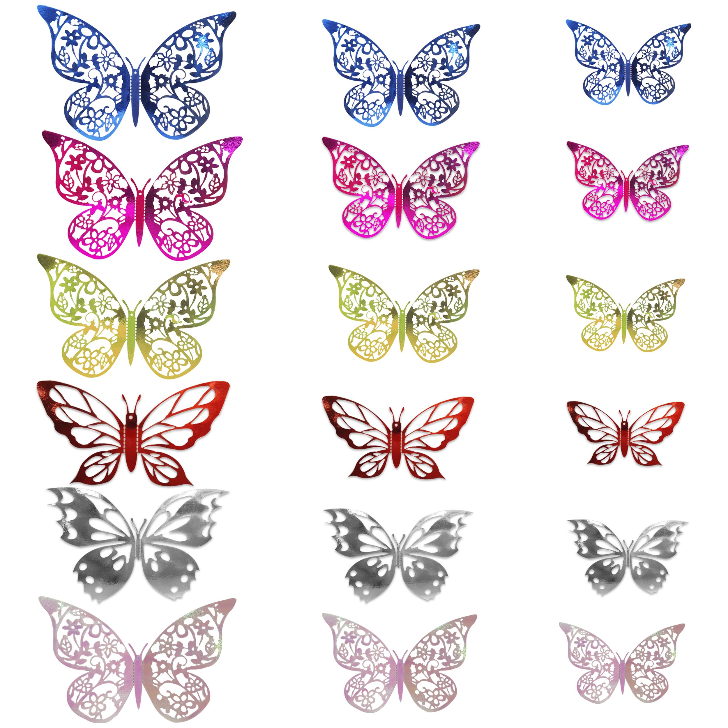 MARIPOSAS DECORATIVAS (PQTX10 X COLOR)
