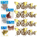 MARIPOSAS DECORATIVAS (PQTX10 X COLOR)