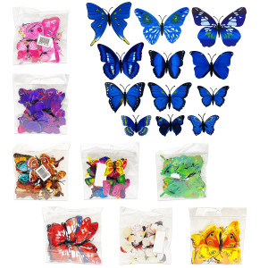 MARIPOSA DECORATIVA CON IMAN X12 (PQTX12)