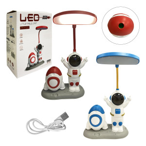 LAMPARA ASTRONAUTA Y COHETE CON SACAPUNTA
