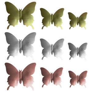 STIICKERS MARIPOSA X12 (PQTX10) 9CM  7CM  5.5CM