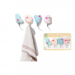 GANCHO PERCHERO FIGURA LOVE 9979 X4