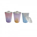 VASO SURTIDO COLORES CON TAPA DK-4117