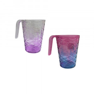 VASO CON MANGO COLORES DEGRADE CON TAPA DK-4118