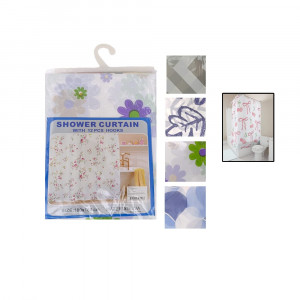 CORTINA DE BAÑO ESTAMPADA  180X180 DK-YA61