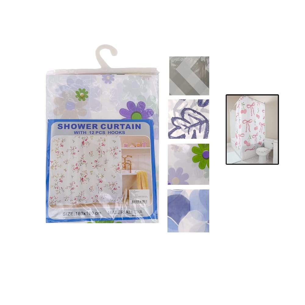 CORTINA DE BAÑO ESTAMPADA  180X180 DK-YA61