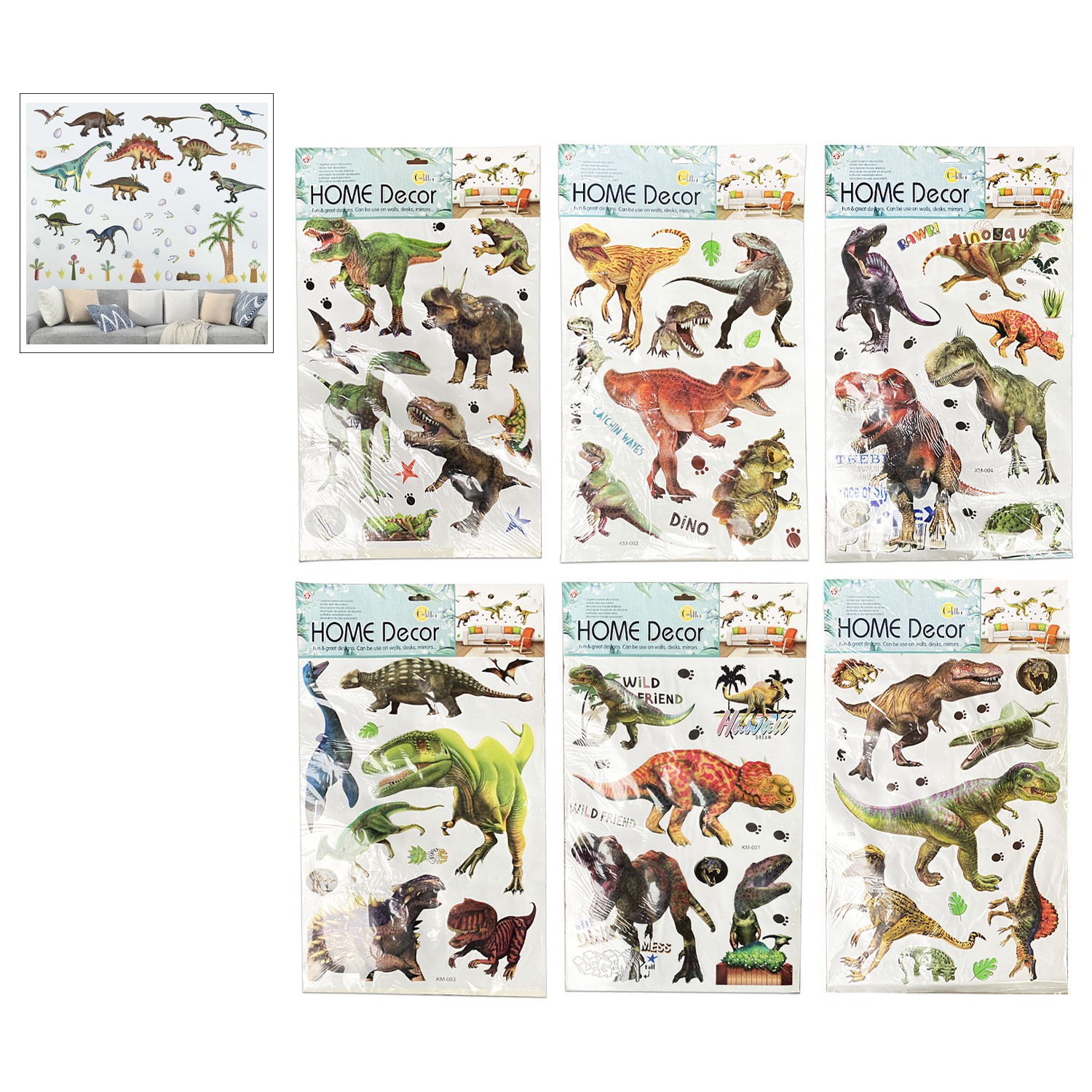 STICKER INFANTIL DINOSAURIO,