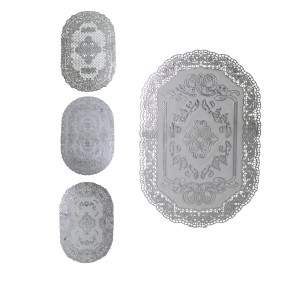 INDIVIDUAL OVALADO PLATEADO L1127-2 (PQTX12)