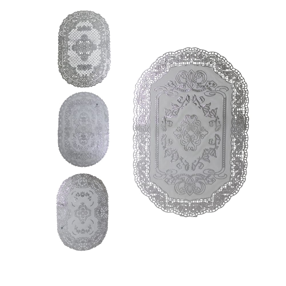 INDIVIDUAL OVALADO PLATEADO L1127-2 (PQTX12)