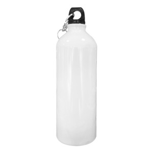 TERMO METALICO BLANCO CON LLAVERO 1000ML