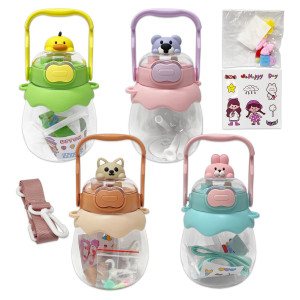 TERMO ANIMALES CON PINES Y STICKER