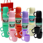 SET TERMO TERMICO CON TAZAS EN CAJA 500ML