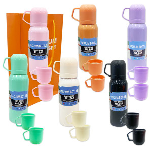 SET TERMO TERMICO CON TAZAS EN CAJA 500ML