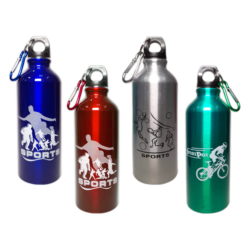 TERMO METALICO ESTAMPADO CON LLAVERO 500ML