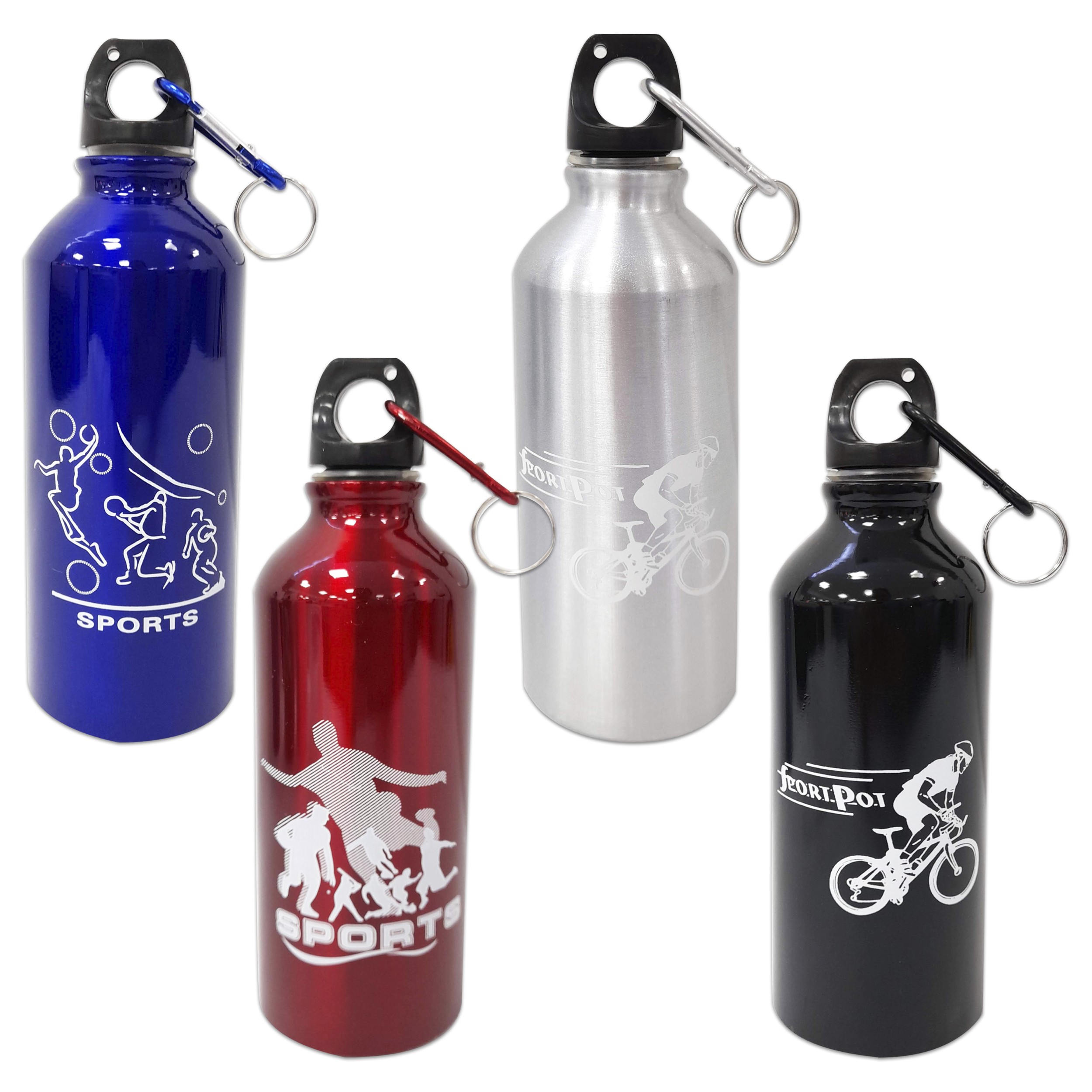 TERMO METALICO ESTAMPADO CON LLAVERO 500ML