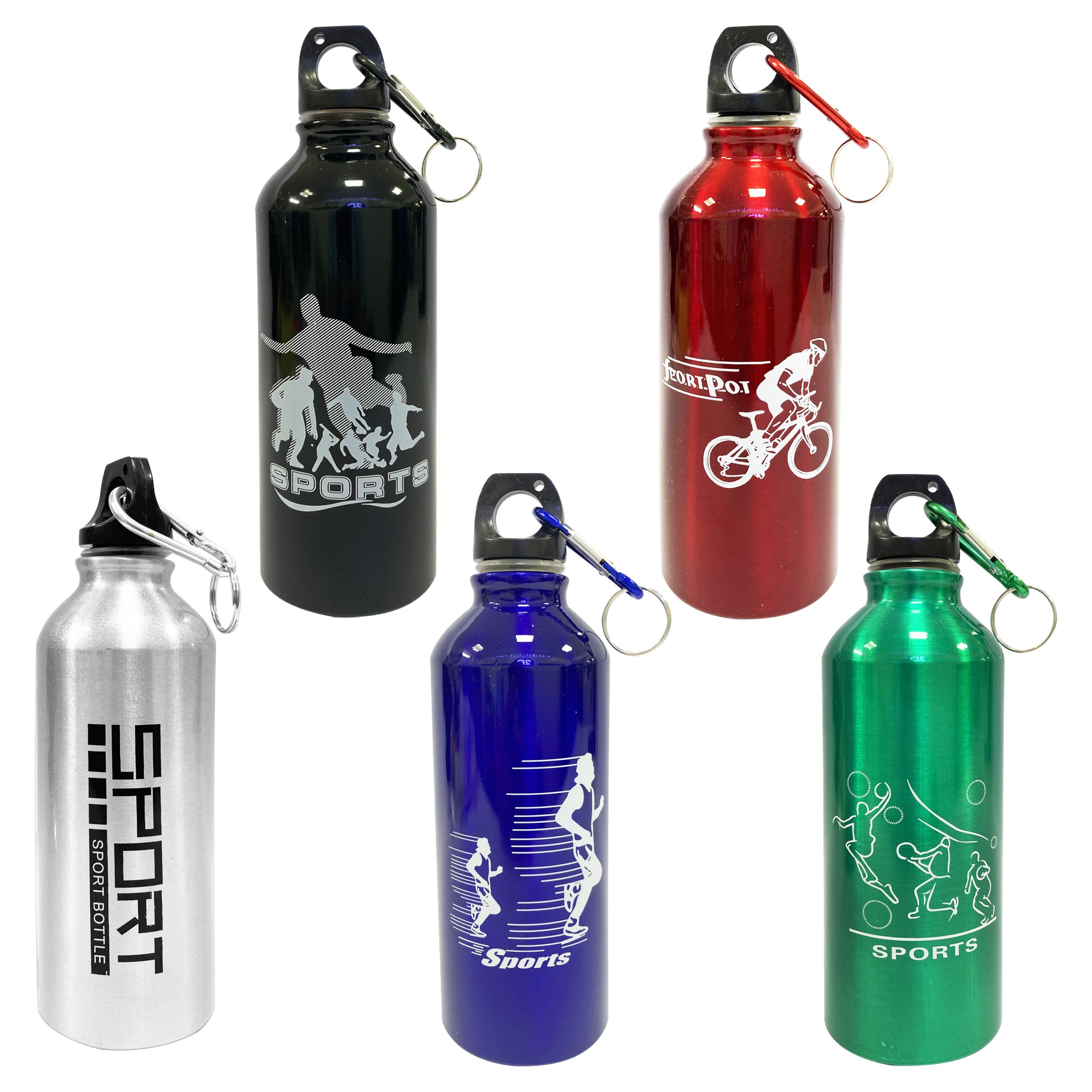 TERMO METALICO ESTAMPADO CON LLAVERO 500ML