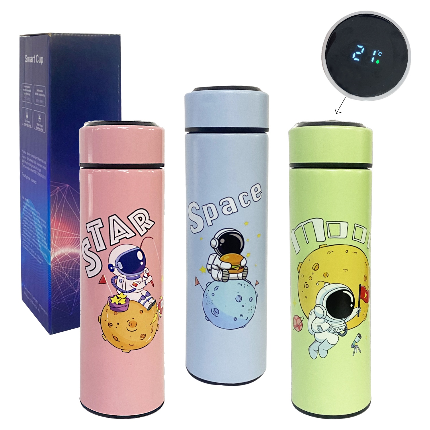 TERMO TERMICO ASTRONAUTA CON CONTROL DE TEMPERATURA 500ML