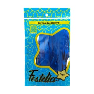 CORTINA DE FIESTA MATE 2M*1M AZUL