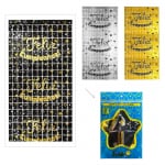 CORTINA ESPEJO CUADROS GD ESTAMPADA  SURTIDA 2*1M