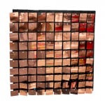 CORTINA PANEL DE CUADROS PALO ROSA 30X30