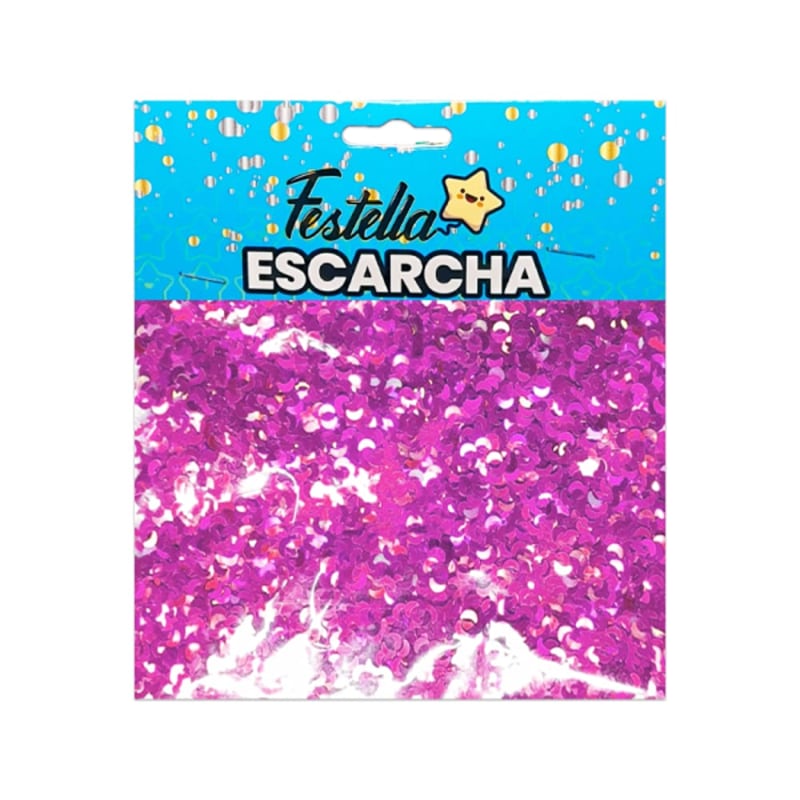 ESCARCHA PARA GLOBO LUNA FUCSIA (PQTX12)