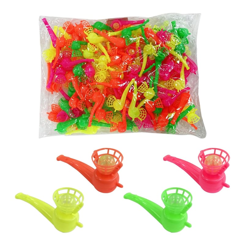 JUEGO DE SOPLAR PLASTICOS X100 (10CM)