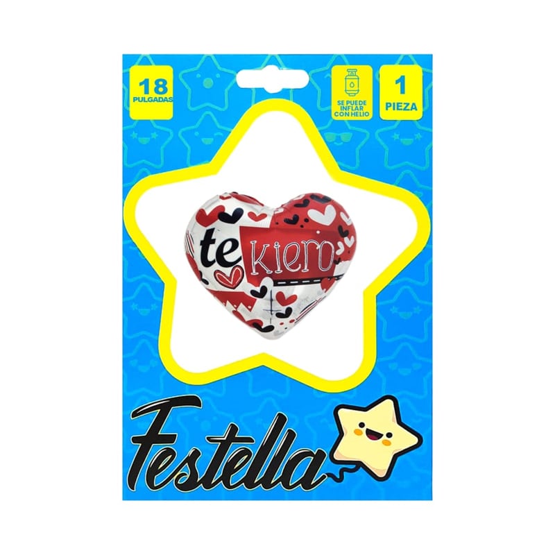 GLOBO CORAZON TE AMO CARTON