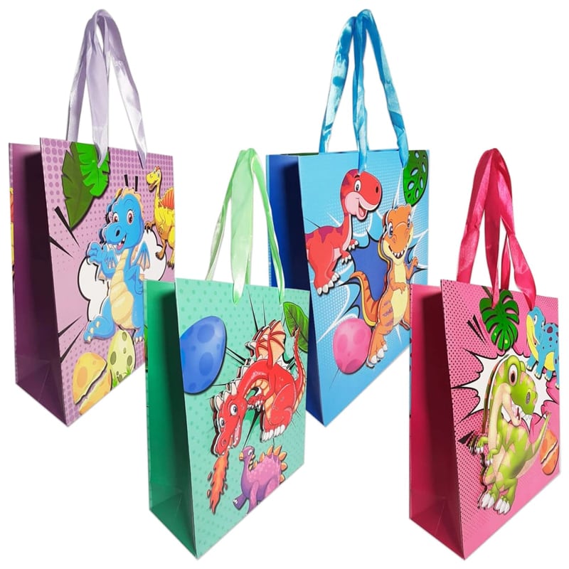 BOLSA REGALO DINOSAURIOS 32*26*10CM (PQX12)