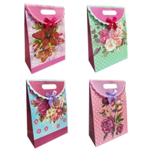 BOLSA DE REGALO FLORES 27*19*9CM (PQX12)