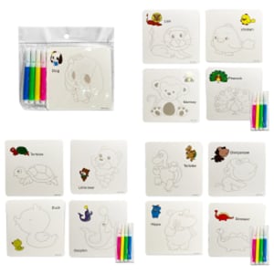 LAMINA DIDACTICA PARACOLOREAR 10*10CM  (PQT X 12)