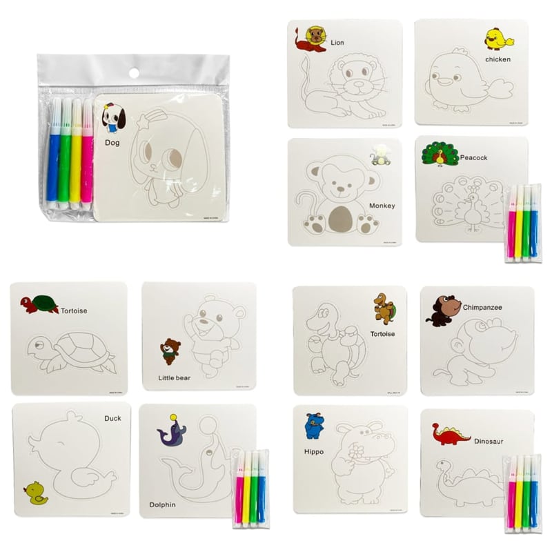 LAMINA DIDACTICA PARACOLOREAR 10*10CM  (PQT X 12)