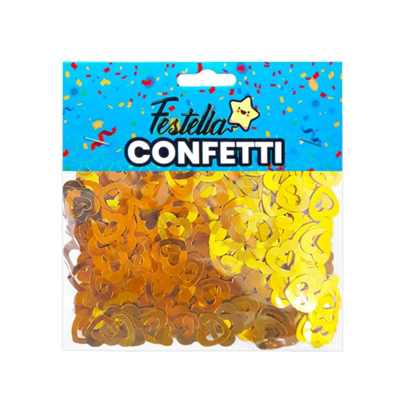 CONFETI PARA MESA CORAZON DORADO (PQTX12):