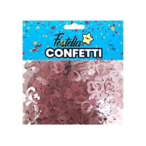 CONFETI PARA MESA CORAZON PALO ROSA (PQTX12)