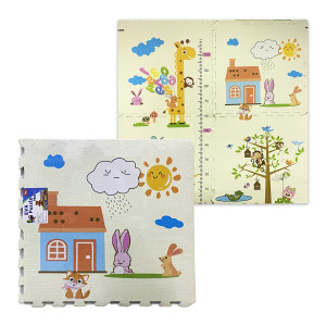 TAPETE ROMPECABEZAS INFANTIL ESTAMPADO 4PCS 60*60*1CM