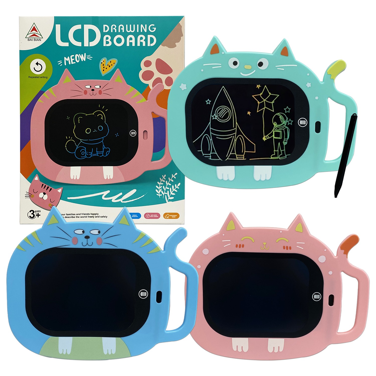 TABLERO MAGICO GATO MULTICOLOR