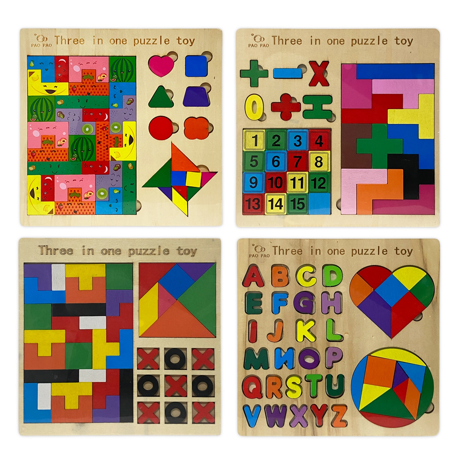 SET DE JUEGOS DE MADERA DIDACTICOS