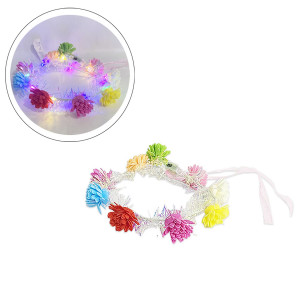 DIADEMA FLORES COLORES CON LUZº