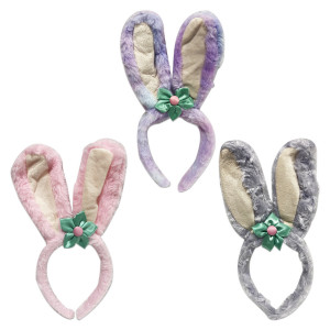 DIADEMA CONEJO CON LUZ (PQTX10XCOLOR)