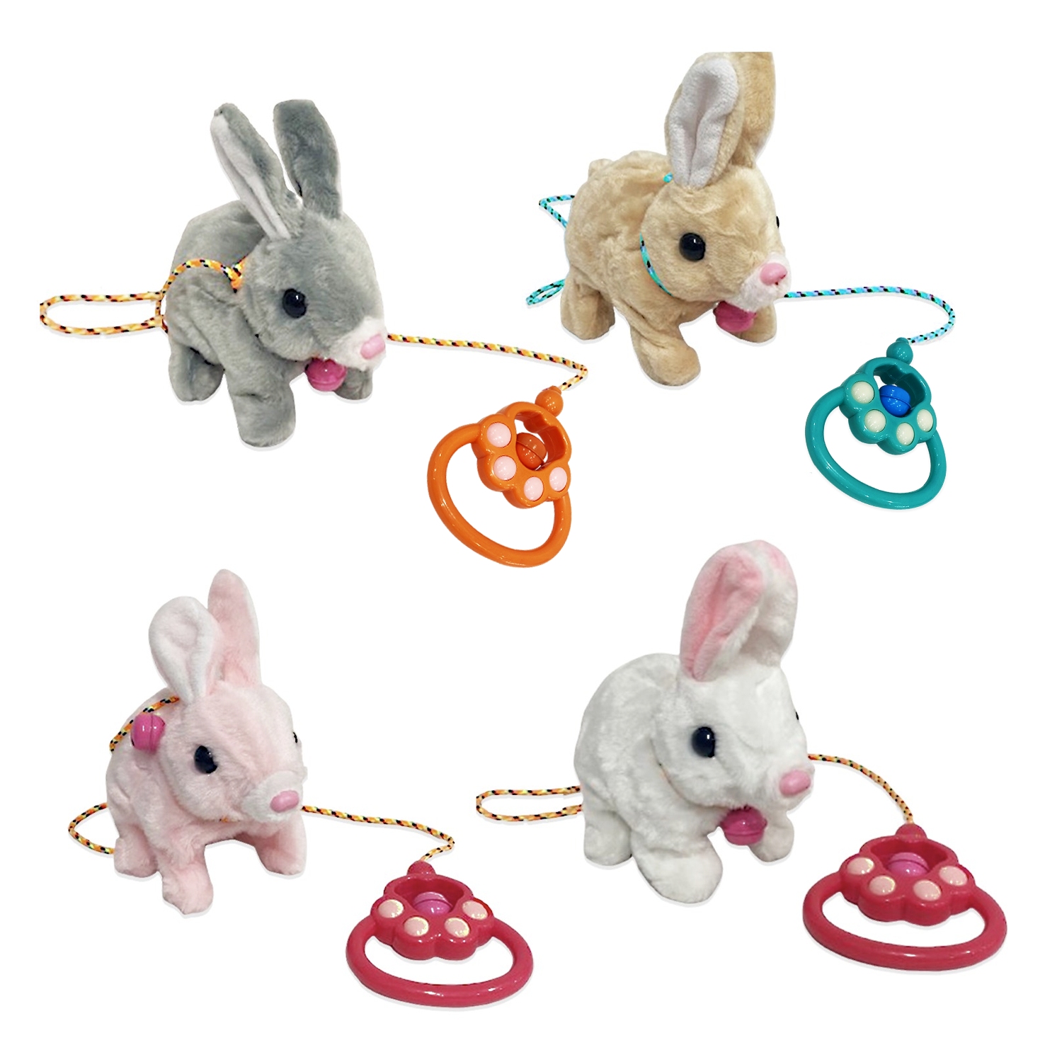 JUGUETE CONEJO ELECTRONICO CON CUERDA,