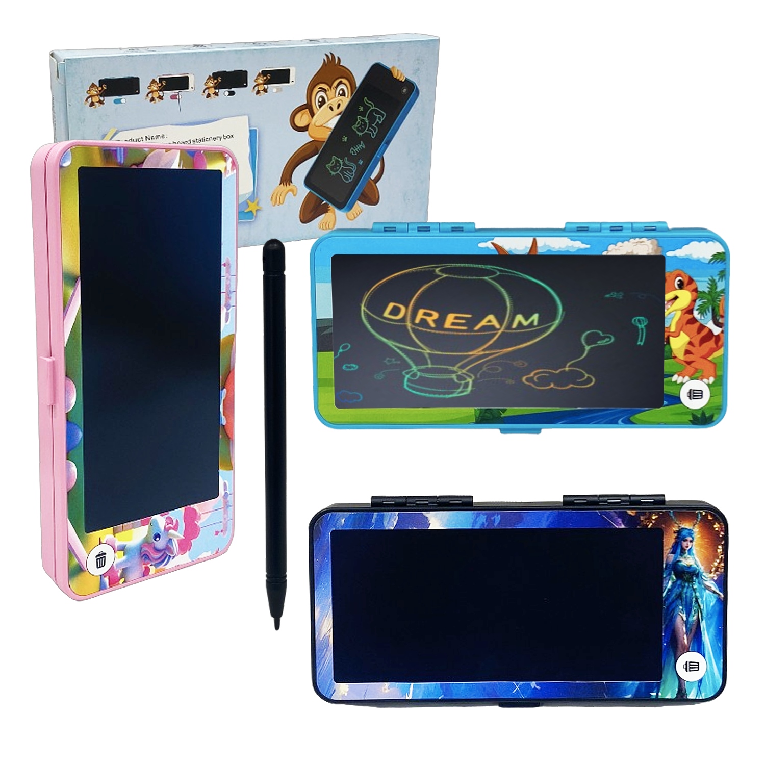 PORTA LAPIZ CON TABLERO MAGICO ESTAMPADO