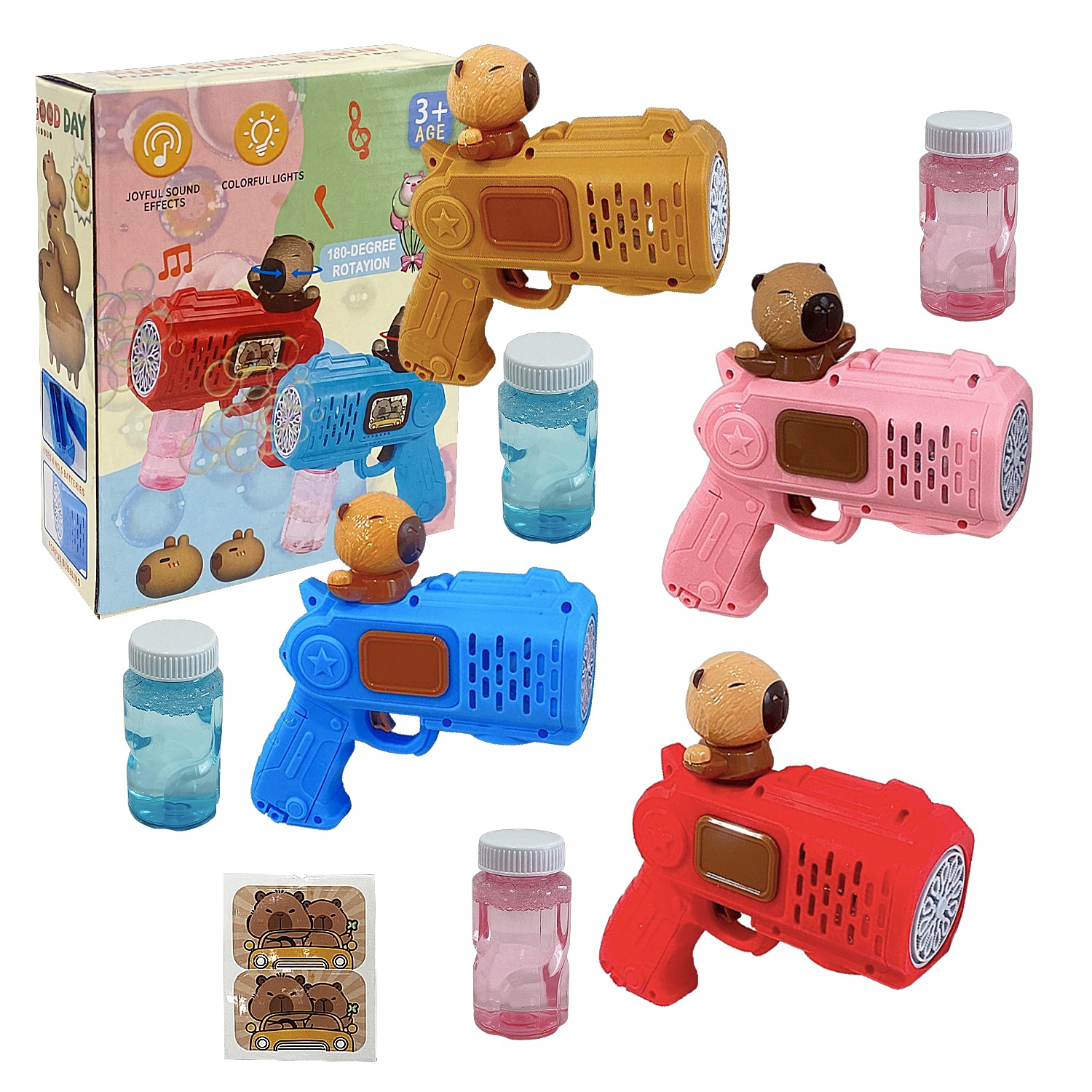 LANZA BURBUJAS CAPIBARA CON LUZ