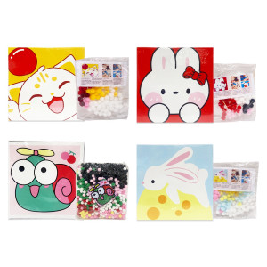 CUADRO DECORATIVO DE POMPONES 20*20CM