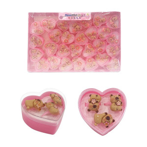 SET ANILLOS CAPIBARA X3 EN CORAZON (CJX28)