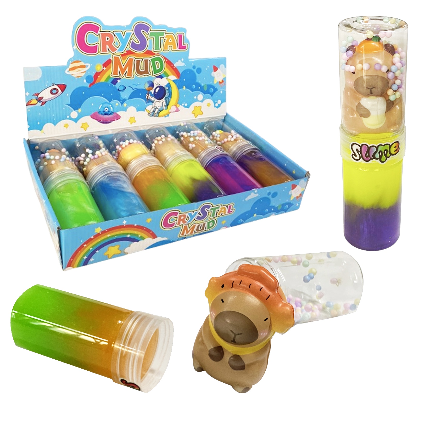 SLIME TUBO CON SQUICH CAPIBARA (CJX6)