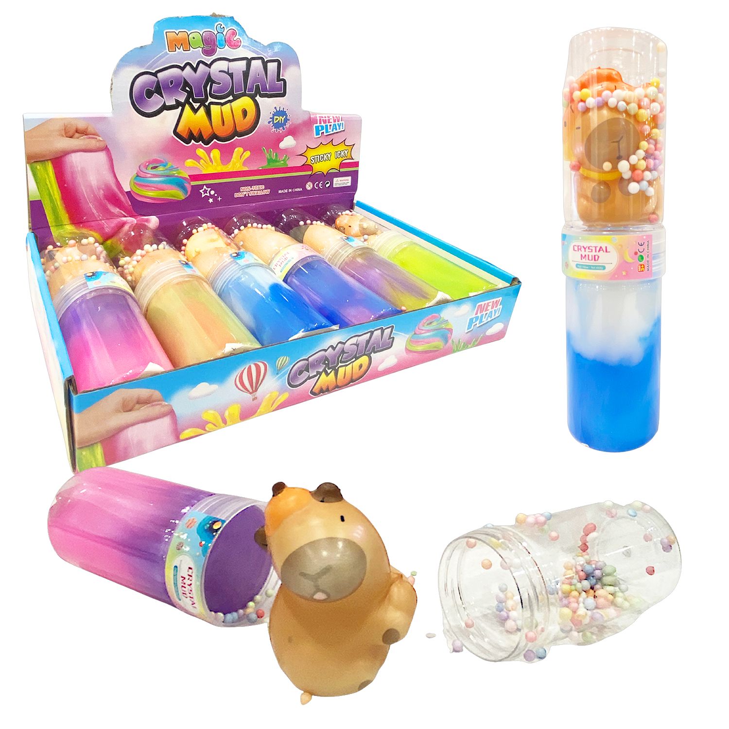 SLIME TUBO CON SQUICH CAPIBARA (CJX6)