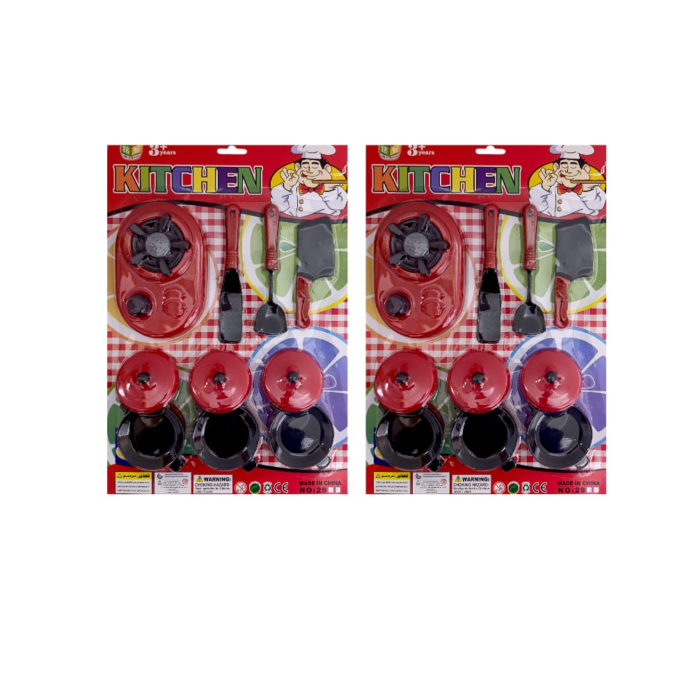 SET COCINA ROJA ENCARTONADO 2988